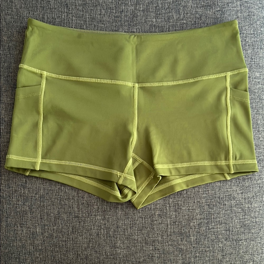 Olive Green Feed Me Fight Me Women's Shorts